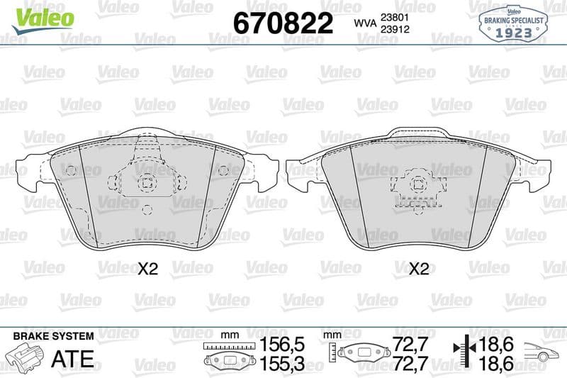 Fren Balatasi Ön Ford-Volvo FOCUS/S40/V40/V50/VECTRA C 02> 2.4-2.5 Benzin — Foto