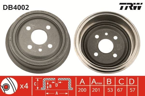 ARKA KAMPANA VECTRA A (89>95) ASTRA F (91>98) 1.4-1.6-1.8-2.0 LACETTI (05>13) (242x200x53x100 4DL) (568054-91024352) — Resim