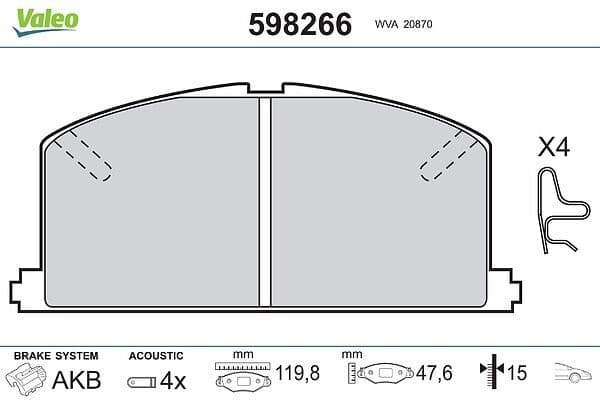 Fren Balatasi On Toyota Corolla 88>95/CORONA — Foto