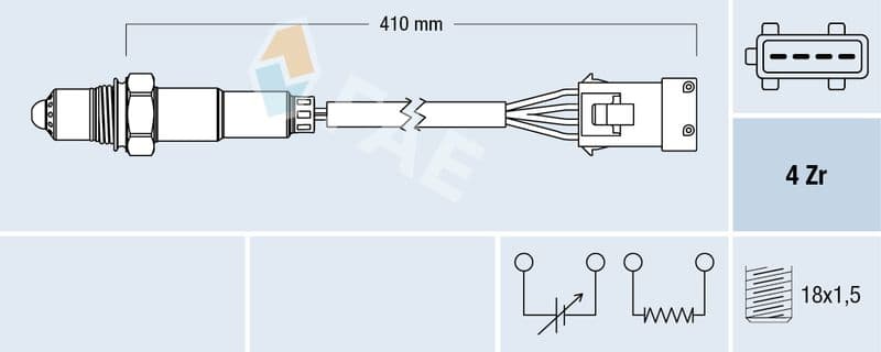 Oksijen Sensörü (Ön) (4FİŞLİ) Astra G-Astra H-Insignia A-Vectra B-C-Meriva — Resim