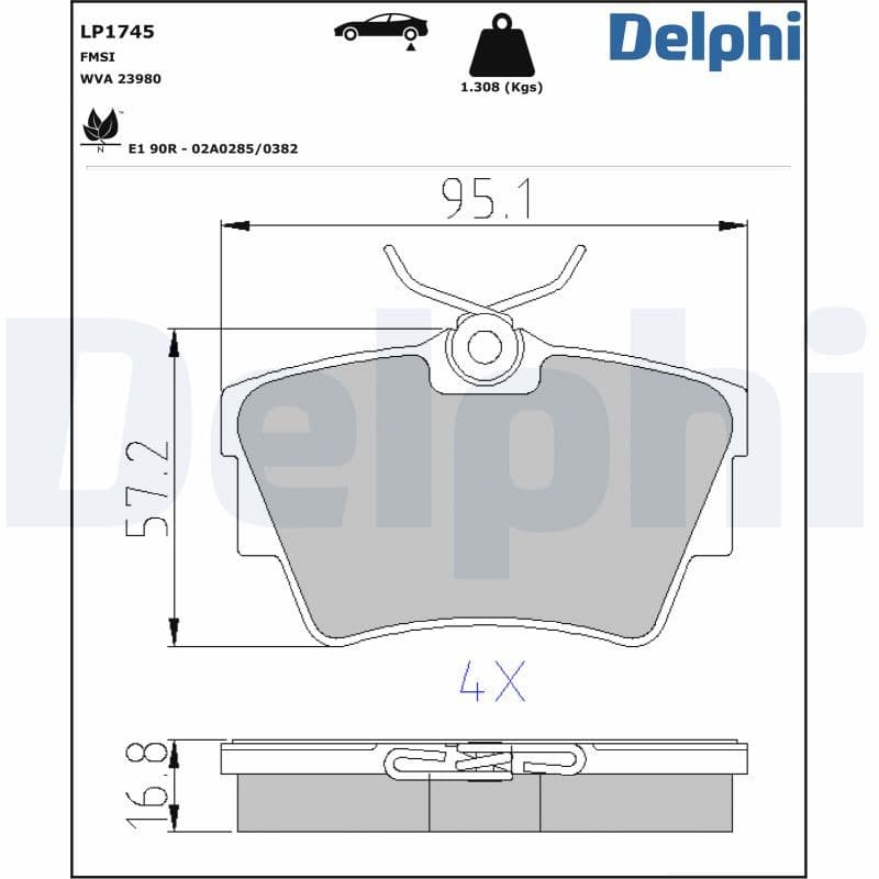 Arka Fren Balatasi Renault Trafic II 06> Trafic III 15> Opel Vivaro A 06> Vivaro B 15 — Resim