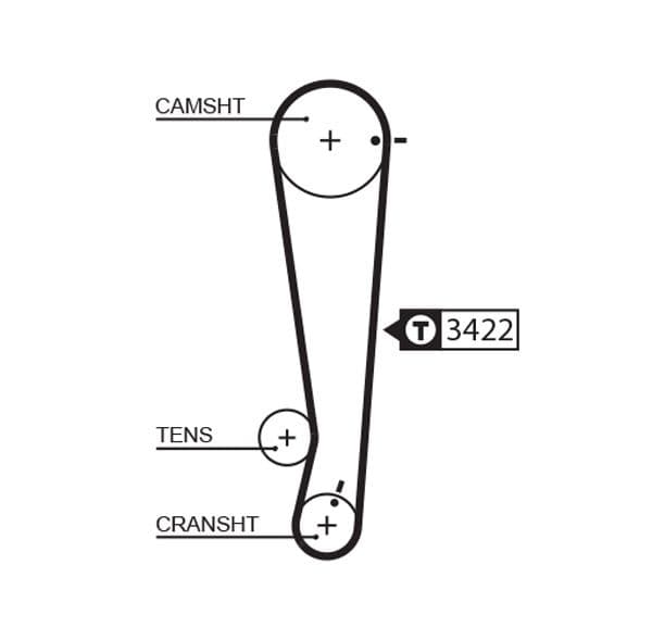 TRİGER KAYIŞI (EKSANTRİK KAYIŞI) HYUNDAI ATOS 1.1L G4HG 02-09 / İ10 1.1L G4HG 08-13 / KIA PICANTO 1.1L G4HG 05-> (101x200) — Resim