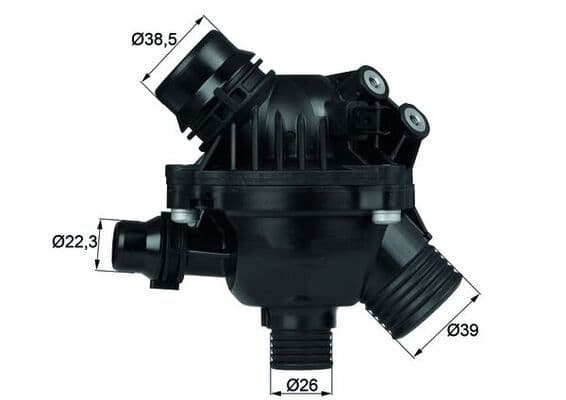 Termostat 97 °C BMW N51 N52 N53 N54 E81 E82 E87 E88 E90 E91 E92 E93 E60 E61 E63 E64 E65 E66 E84 E83 E85 E86 E89 — Resim