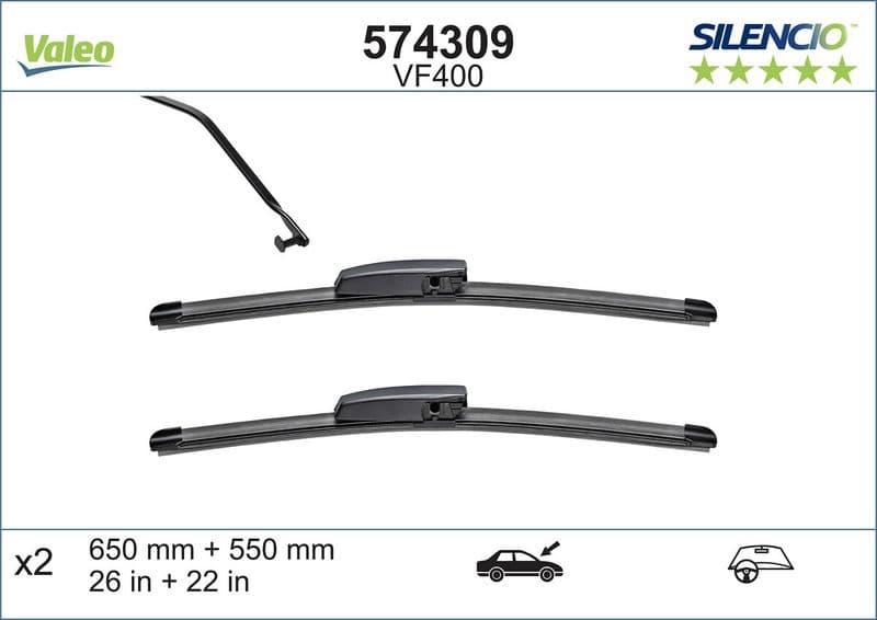 SILECEK SUPURGESI 650 / 550mm (MUZ TIP) MEGANE SCENIC 11 / 03> (SWF) — Foto