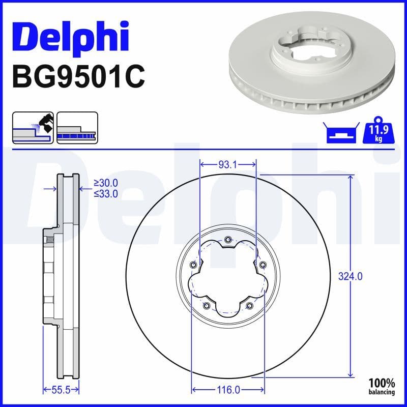 Ön Fren Disk Ayna (Tekli Paket)-Boyali Ford Transit V362 20 — Takım (2 Adet) — Resim
