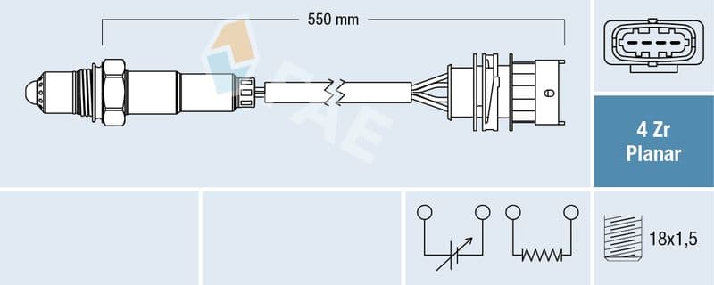 Oksijen Sensoru 1.KONUM Astra G/H-VECTRA C-Zafira B Z16XEP — Resim