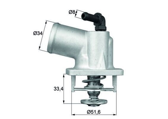 Termostat (Komple) Astra G-Corsa C-Vectra B-C-MERIVA-ZAFIRA-1.4-1.6-1.4 16V-1.6 16V (92C) — Resim