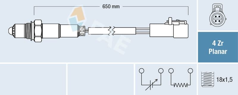 Oksijen Sensoru Ford Mondeo IV (BA7) 2.0 07-14/S-MAX (Ws) 2.0 06-14/VOLVO C30 (533) 1.8 06-12 — Resim