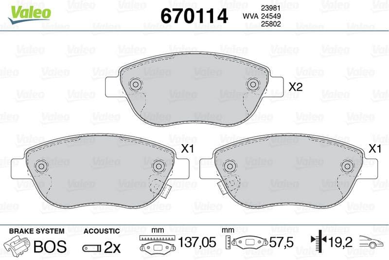 Ön Balata Corsa D (Büyük Tip) 1.3 CDTI 07/06=> Fiat 500L 12> 0.9T 1.4 1.3D Mtj 1.6D Mtj — Foto