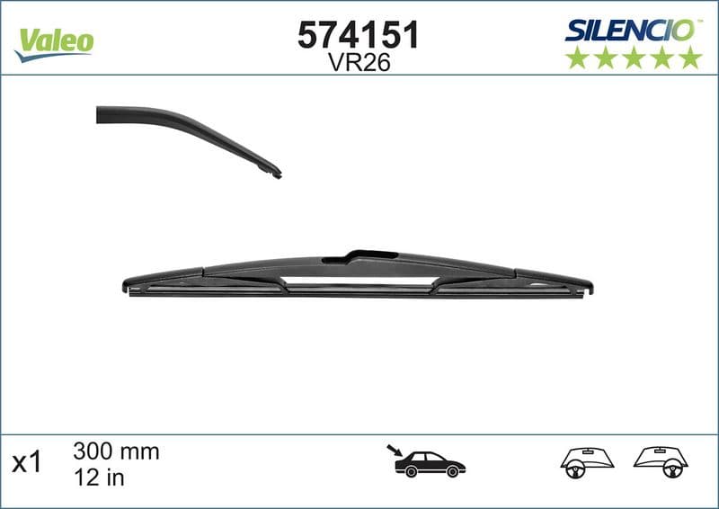 SILECEK SUPURGESI 350mm ARKA P106 P206 SAXO XANTIA — Foto
