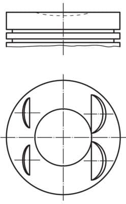 Motor Piston Segman+ (Std) 72.20 MM Clio IV 13> Megane III 10> Dokker 13> Megane IV 16> 1.2 Tce — Teknik çizim