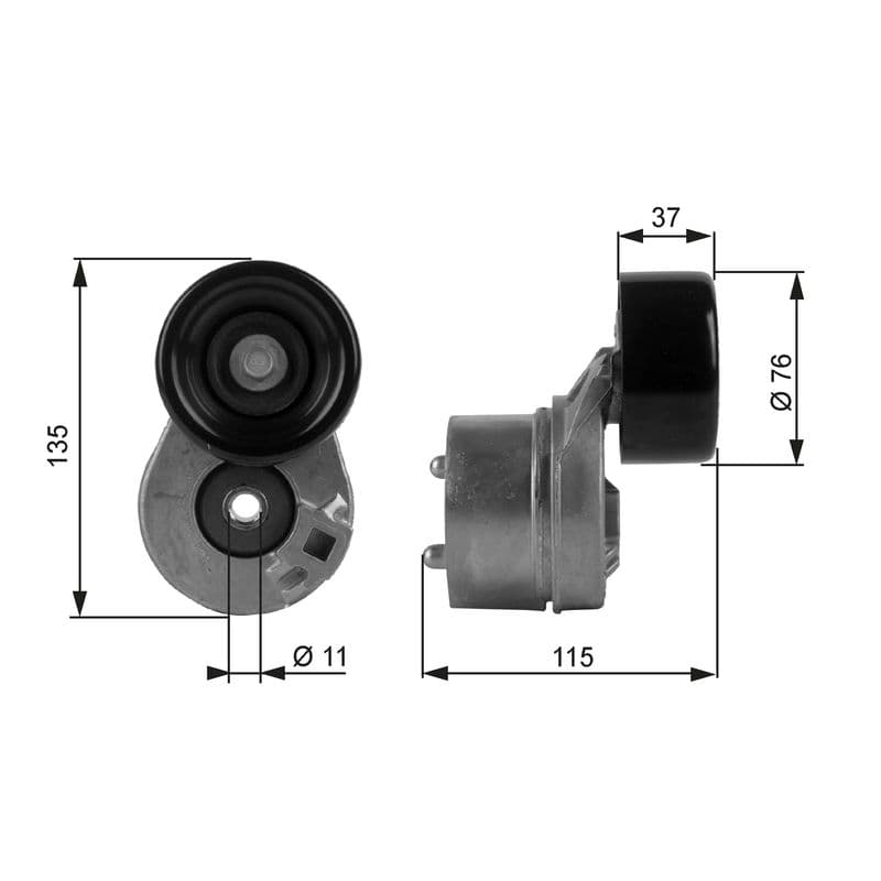 Alternatör Gergi Rulmani (Kutuklu) Transit V184 2.4 DI-2.4 TDI-2.4 Tde (00-06) (76X37X17) — Resim