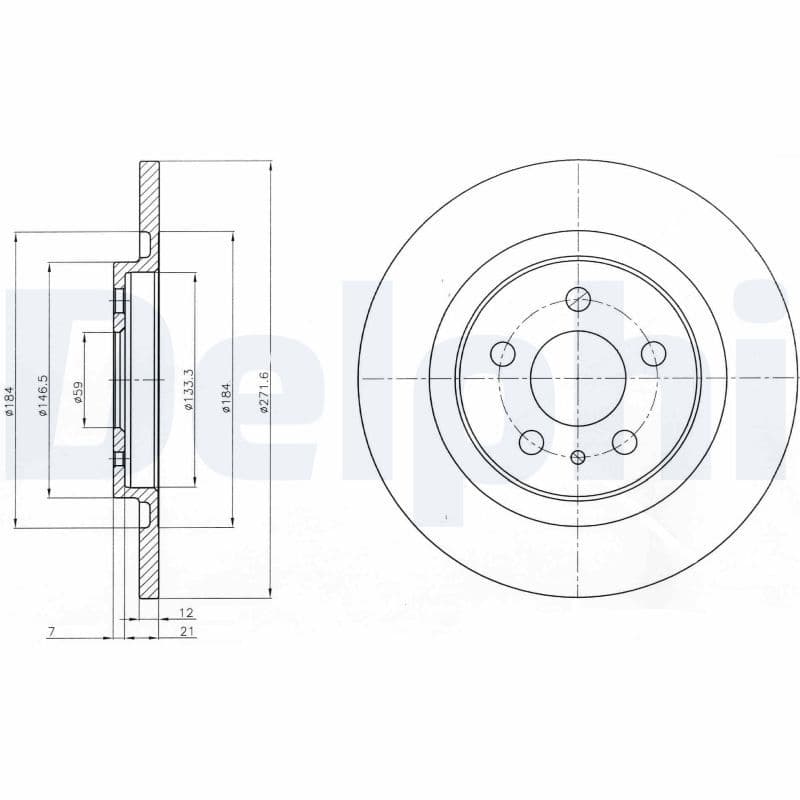 ARKA FREN AYNASI P807 2.0-2.2HDI 02> C8 2.0HDİ 2.2HDİ 02> ULYSSE 02> (272x12x5DL) — Takım (2 Adet) — Resim