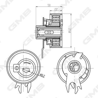 Triger Gergi Rulmani (VW Caddy 96-01 Golf 95-98 Polo 95-02 Polo Cls 96-02 Seat Ibiza 93-02) Aee-Alm — Resim