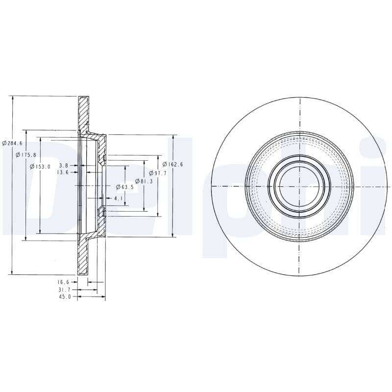 FREN DİSKİ ARKA VW TRANSPORTER-T4 91> (DIŞ ÇAP: 280mm) — Resim