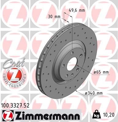 Fren Diski Ön Tt 2006 > (Delikli) 986479464-DF6041S — Takım (2 Adet) — Resim