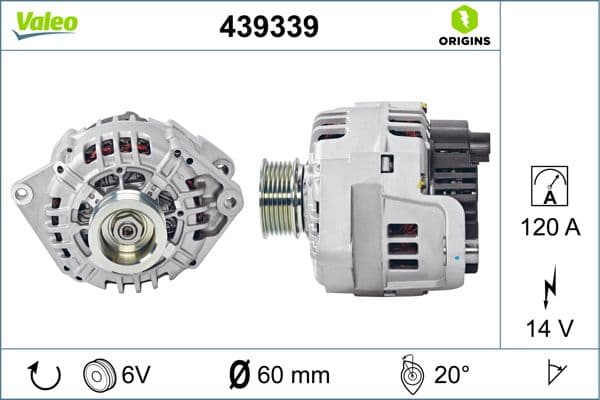 Alternator 14V 120A BOXER II Jumper II 2,8HDI 03>06 Ducato 2,8JTD / 2,3JTD 02>06 — Foto
