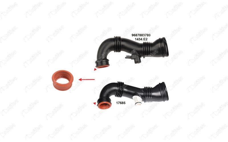 Turbo Hortum Contasi (Turuncu) Partner TEPEE-P206-P207-P307 YM-P308-P1007-P3008-P407-P5008-EXPERT III-C2-C3-C3 II-C4-C4 II DS4-C4-C5 II-C5 III DV6(1.6HDI 16V) — Foto