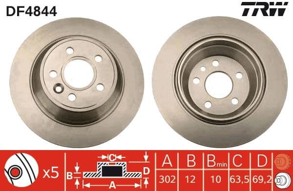 Arka Fren Disk Aynasi Volvo V70 III 07> D4 13> S80 II 2.0 3.2 /2.0TDI 08> XC70 06 — Takım (2 Adet) — Resim