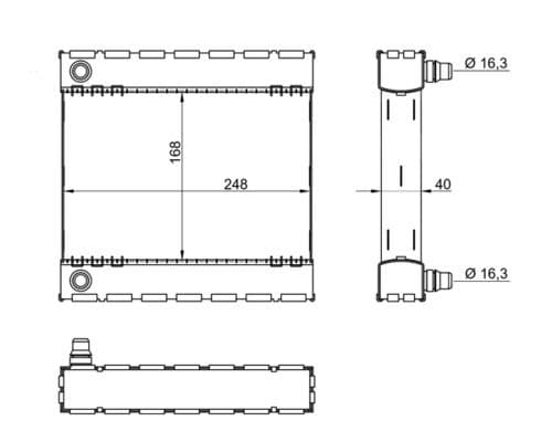 Radyator Ilave Olan N20-N54-N55-N57 - F01-F02-F10-F12-F13 — Teknik çizim