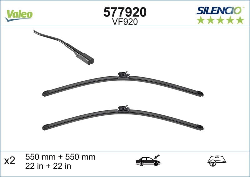 SILECEK SUPURGESI TAKIMI 550mm / 550mm MERCEDES W246 W205 S205 C205 A205 N293 X253 C253 SWF — Foto