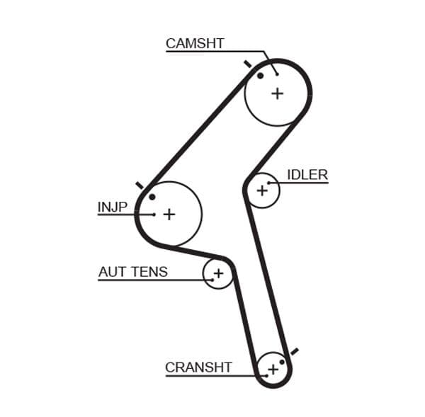 TRIGER KAYISI (145x300) LEYLAND 2.3D 8V (96 01) NISSAN 2.3D 8V (96 01) CT917 — Resim