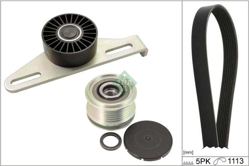 Kanalli V Kayis Seti (+Kasnak / INA 535010510) Renault Clio II 98>05 Clio Symbol I 00>09 Kangoo 97>01 Megane I 96> Symbol II 08> Dokker 13> Logan 04> Sandero 08> 1.4 1.6 — Resim