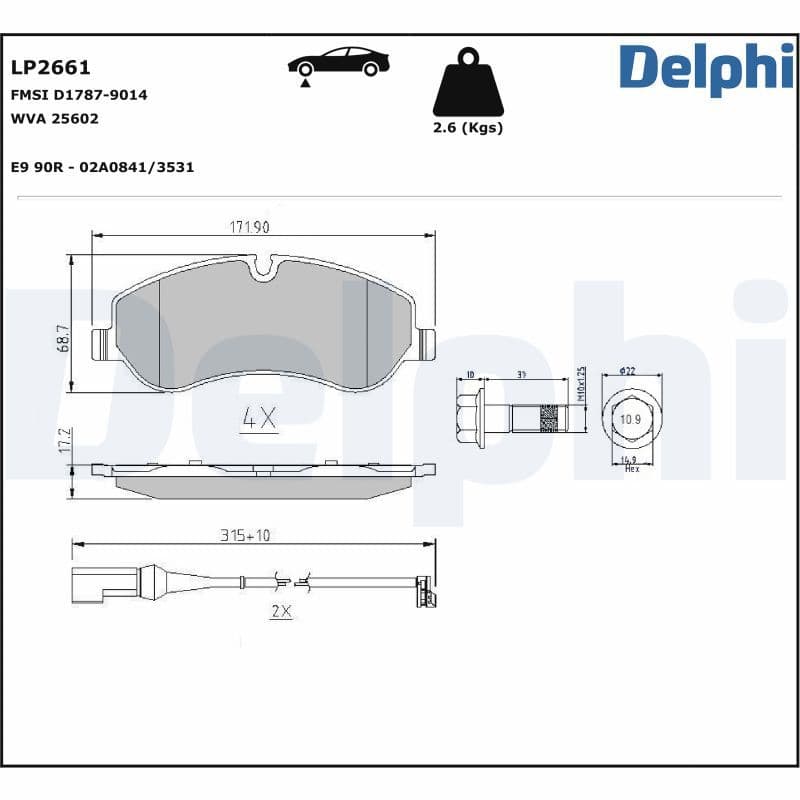 Ön Balata Ford Transit V363 14> -Transit Custom 2.2 TDCI 12> Kablolu — Resim