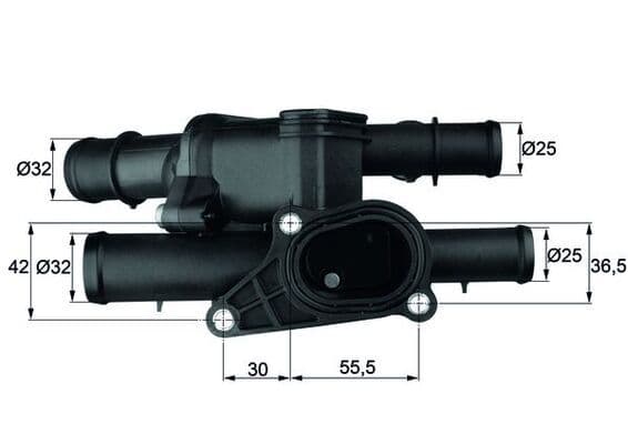 Termostat (Komple) Bora-golf IV-A3 1.9-2.3 (99-06) — Resim