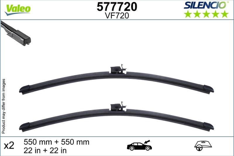 SILECEK SUPURGESI TAKIMI 550mm / 550mm MERCEDES W246 W205 S205 C205 A205 N293 X253 C253 — Foto