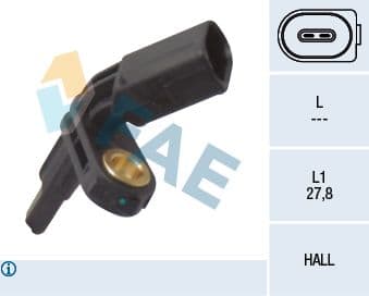 ABS Sensoru Sol AMAROK-CADDY3-GOLF5-6-PASSAT-JETTA-T5-A3-LEON 04 — Resim