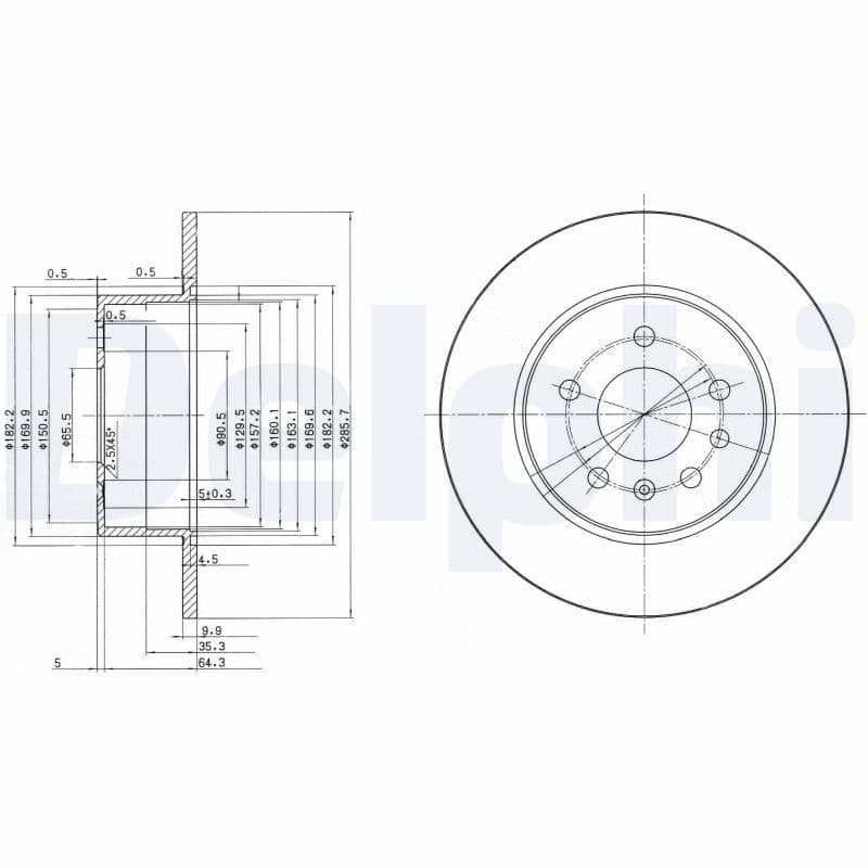 Fren Diski Arka (5D 286MM) Vectra B 95 — Takım (2 Adet) — Resim