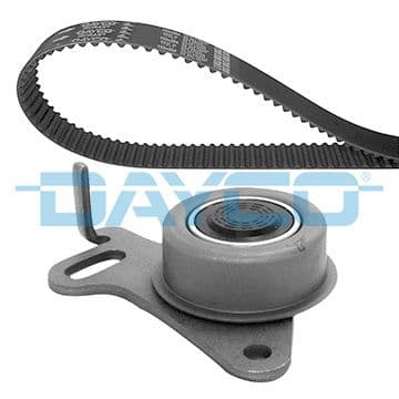TRİGER KAYIŞ SETİ (EKSANTRİK SETİ) HYUNDAI H100 STAREX 2,5L D4BB D4BF 97-> / KIA K2500 2,5L D4BH 03-> / MITSUBISHI L300, L200 2,5L 4D56 K64T K74T 96-07 / PAJERO 2,5L 4D56 94-> (1 KAYIŞ + 1 RULMAN) (163x250 + 099X190) - Balans mili iptal olan araçlar için — Resim