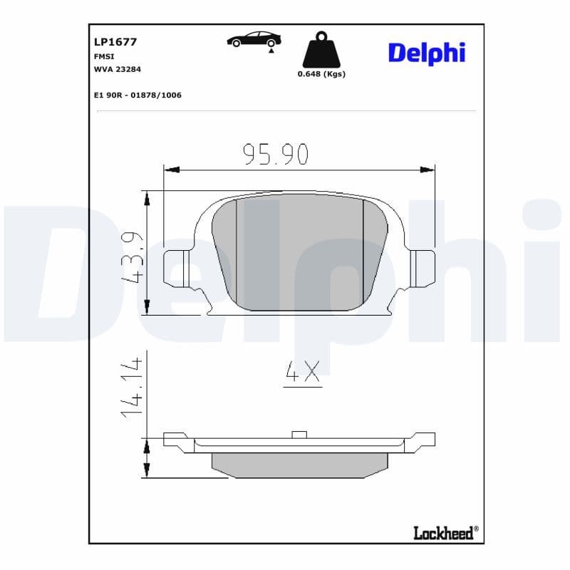 Arka Fren Balatasi Opel Corsa C 1.4 1.7 Cdti 1.8 00>06 Tigra 1.3 CDTI 04>10 (Disk Frenler) — Resim