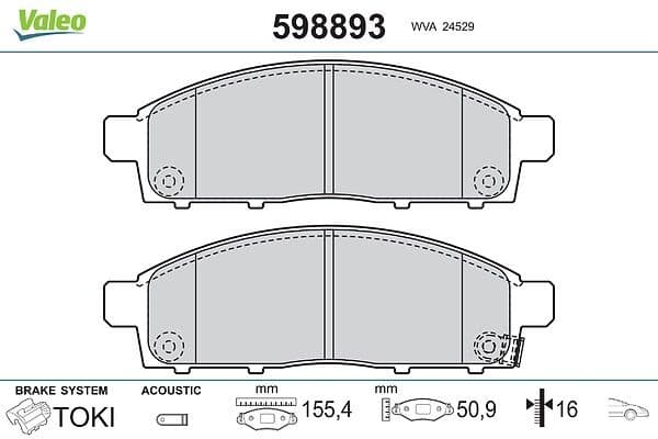ÖN FREN BALATA FIAT FULLBACK 16> / MITSUBISHI L200 2.4L 4N15 KL1T KL2T Euro5 H-LINE 15-> (Telli tip) (FTE KIRMIZI KUTU) — Foto