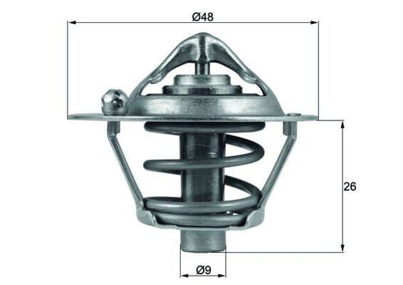 Termostat (83C) Focus 98/-> Focus II / III 03/-> Fiesta 01/-> Fusion 01>12 1.25/1.4/1.6 16V Mondeo IV 1.6 Ti Vct 07>14 Mazda II-Volvo C30 06>12 S40 II - V50 05>12 1.6 16V 02 — Resim