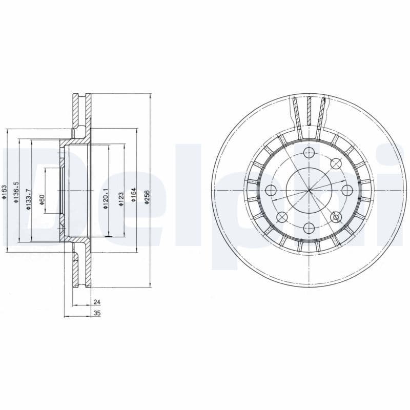 Fren Diski On (6D 256MM) Vectra A-B 00 — Resim