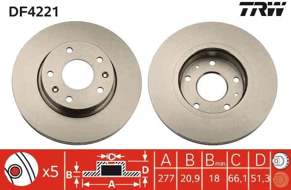 Fren Diski On Land Rover Freelander I L314 98>06 — Takım (2 Adet) — Resim
