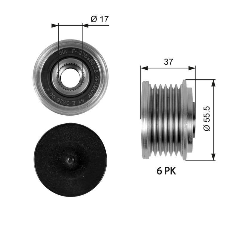 Alternator Kasnagi W203 03>07 CL203 08>11 W204 07>09 W211 02>08 W220 02>05 #### — Resim