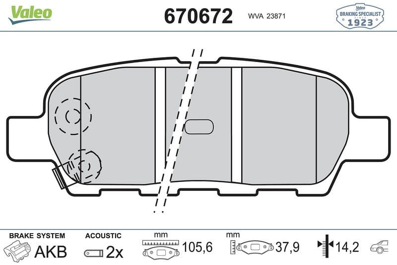 ARKA FREN BALATA NISSAN QASHQAI 1,5L 1,6L 2,0L K9K M9R HR16DE MR20DE J10 06-13 / X-TRAIL 2,0L QR20DE T30 01-07 2,5L QR25DE T30 01-> 2,2L YD22DDTi T30 01-> / MURANO 3,5L Z51 4x4 DCi 08-> / INFINITI FX 3.5L VQ35DE FX35 03-08 / RENAULT KOLEOS 08> - (Aşınma ikaz soketli) — Foto