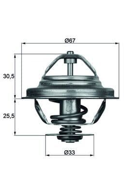 Termostat 80 ºc BMW M20 M30 M50 S38 E30 E36 E28 E24 E23 E32 — Resim