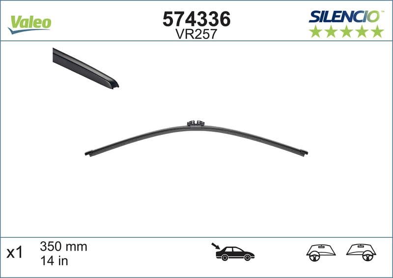 SILECEK SUPURGESI ARKA 350mm BMW F40 F70 F74 G05 G18 F95 . VOLVO V70 III XC60 II XC70 II — Foto