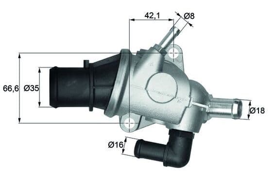 Termostat (Komple) Stilo 1.8 16V (01-08)- Punto 1.8 99=> (88C) (G911.88) Alfa 156 1.6 1.8 2.0 147 — Resim