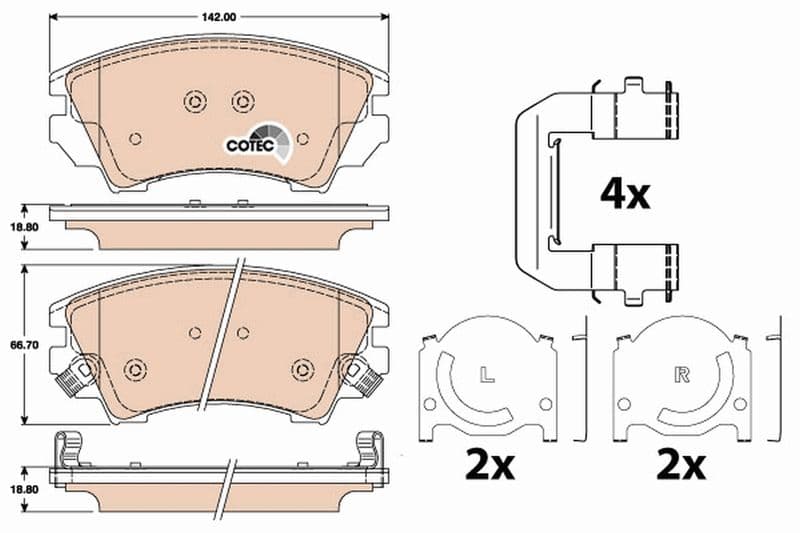 Ön Balata Opel Astra J 12=>14=> Insignia 08=>11=> Zafira 11=> Saab 9.5 10=>17 Jant GDB1783 — Resim