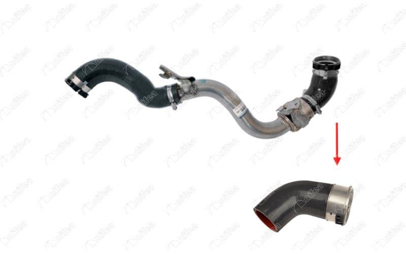 Turbo Hortumu Metal Boru Haric Ok Ile Gosterilen Buyuk Hortum Renault Trafic III 1.6 DCI — Foto