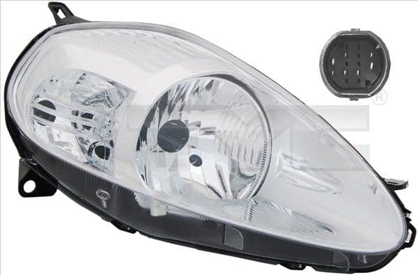 Far Sol Fiat Grande Punto 04>10 (ELEKTRİKLİ)(H4) Krom — Resim