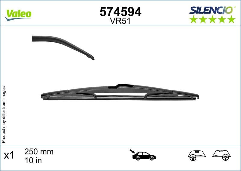 ARKA CAM SİLECEK SÜPÜRGESİ OPEL ASTRA K 15>21 INSIGNIA B 17> [250mm] — Foto