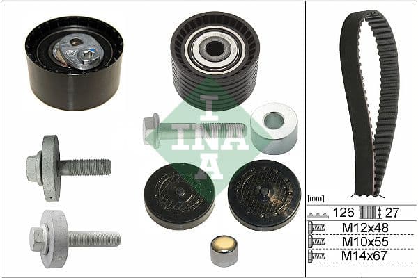 K045550XS EKSANTRİK GERGİ KİTİ (126x270) LGN 2.0 16V F4R760 (02-03) MGN 4/04 — Resim