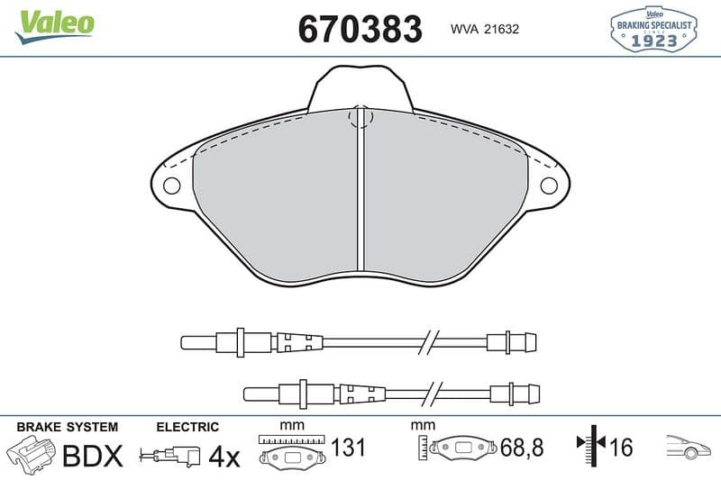 ÖN BALATA FİŞLİ XANTIA 2.0 ie 16V (98-4.03) GDB1102 — Foto