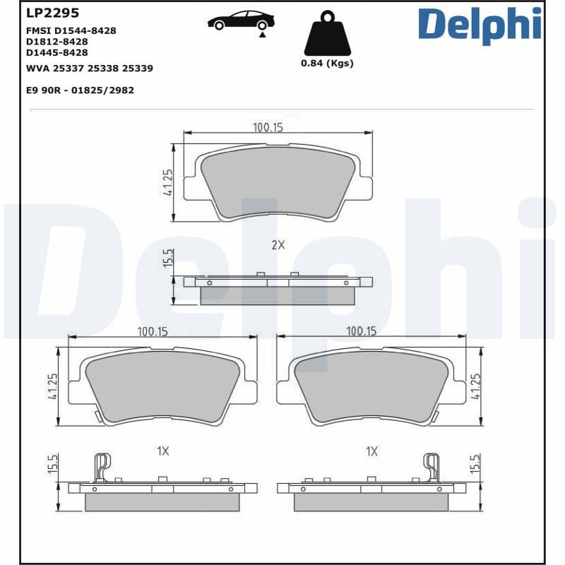ARKA FREN BALATA HYUNDAI i20 1.2L G4LA 15-20 1.4L G4LC 15-18 1.4L D4FC CRDi 15-18 / ELANTRA 1.6L D4FB G4FG 16-> / KIA SOUL 1,6L D4FB 14-> / SPORTAGE 1.6L G4FD G4FJ T-GDI 15-> 1.6L D4FE 18 — Resim